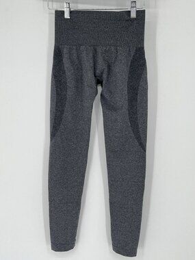 NVGTN Scrunch Seamless Leggings Sz S Gray Low Rise Marled Compression Workout